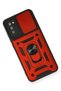 Ilkeshop New Galaxy A03S Case Pars Silicone with Lens Ring (222240) - Red - 3