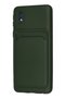 Ilkeshop New Galaxy A01 Core Case Kelvin Silicone with Business Card Holder - (233753) Dark Green - 3