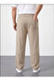 Men's Ribbed Comfortable Cut Summer Baggy Trousers - 5