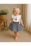 Baby Girl Strawberry Embroidered Gingham Cotton Summer Stylish & Casual Dress - 6