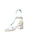 953 Women's Single Strap Short Thick Heel Ankle Open Shoes - 2