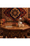 Crystal Glass Table Decor with Gold Arabic Qahwa Calligraphy Design - 9.5 x 15.5 cm - 2