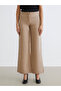 Brown Striped Modal Mixed Women's Trousers - 2