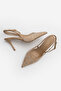 Women's Stiletto Ankle Strap Lace Embroidered Mesh Classic Heeled Shoes Limez Beige - 7