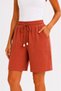 100% Cotton Muslin Shorts Women's Summer Comfortable Fit Elastic Pocket Detail City Size - 4