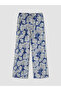 Nevavm Women's Patterned Trousers with Elastic Waist - 5