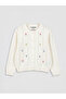 Esvab • Modern & Distinctive Zero Roba Collar Floral Knit Cardigan for Girls - 2