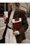 Burgundy Faux Leather Book Cover - 2