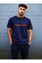 My Favorite Childhood Memory Is Not Paying Bills Written Printed Navy Blue Unisex 100% Cotton T-Shirt - 3