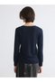 Alita City Lcw Everyday Navy Blue Knitwear Plain Women's Cardigan - 4