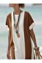 Women's Short Sleeve Crew Neck Long Single Jersey Dress - 2