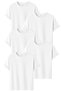 Men's 5-Pack White Basic T-Shirts Relaxed Fit Cotton Crew Neck T-Shirts
