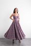 Stylish Dress with Thin Straps, Corset Detail, Brode, and Sequins - 4