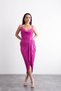 Strappy Collar, Sparkling, Brooch Detailed, Slit, Stylish Evening Dress - 8
