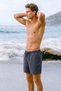 Men's Swim Shorts Quick Dry Short Length Lace up Elastic Waist Zipper Pocket Swimming Pool Shorts - 4