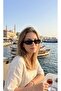 نظارة شمسية نوفيرا مستطيلة الشكل حديثة باللون الأسود مع إطار سميك للحماية من الأشعة فوق البنفسجية UV400 موديل للجنسين - 4