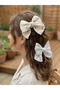 Handmade Muslin and French Lace Bow Buckle Duo - 4