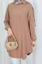 Stone Detailed Sleeve Tunic Taba Hnt7518 - 2