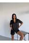 Women's High Quality Satin Shorts Pajama Set - 3