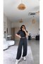 Anthracite Padded Short Sleeve Lace-Up Soft Set - 3