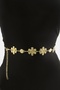 Flzdgnkr Rose Metal Chain Belt (30825) - Yellow