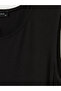 Black Crew Neck A-Line Dress - 7