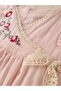 Eid Embroidered Lace Detailed Baby Girl Muslin Jumpsuit - 4