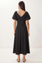 Balloon Sleeve Summer Modal Dress Lgx0013 Black - 5