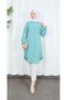 Hijab Tunic with Beaded Sleeves Mint Green Hnt7515 - 3