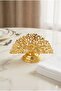 Luxurious Flower-Decorated Gold Metal Presentation Napkin Holder - 2 Pieces - 3