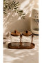Coffee Corner 700ml Acacia Lid Glass Jar Set with Spoon – Coffee & Sugar Organizer - Spice Rack - 2