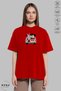 Unisex Crew Neck Minnie Mickey Mouse Love Printed Cotton Oversize Short Sleeve T-Shirt