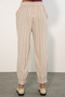 Women's Striped Linen Trousers 30102 - Fuchsia - 6