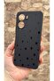 Realme 10 Compatible Mini Black Star Patterned Silicone Shock Absorbing Classic Protected Rubber Case - 4