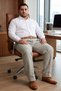 100% Raw Linen Plus Size Wide Leg Men's Loose Fit Trousers - 4