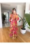 Tied Floral Patterned Chiffon Dress - 5