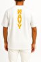 Oversize Vert Navy Unisex T-Shirt with Chest and Back Print - 2