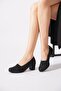 Setus baklava stone low heeled women's shoes black - 2