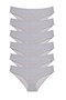 Glb-Stl41414 6 Pieces Super Eco Set Lycra Women's Slip Panties Gray