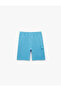 Basic Shorts with Flap Pockets and Elastic Waistband - 4
