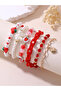 Pack of 6 - Strawberry Charm Bracelet