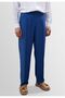 High-waisted pleated linen blend men's trousers