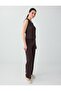 Acı Kahve Long Length Regular Waist Straight Knitted Trousers - 3