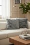 Puffy Cotton Cushion Cover Set of 2 43X43 cm Decorative Cushion with Zipper - 2