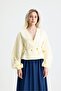 Women's Yellow Waist Elastic Detailed Poplin Unlined Jacket 31039 - 2