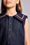 100% Cotton Denim Navy Blue Dress for Girls H6597A826Sm - 4