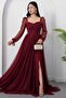 Sweetheart Neckline Long Sleeve Lace Dress Ecr5733 - 4