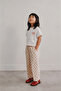 Girl's Heart Patterned Wide Leg Pants Comfortable Fit Summer Wear - 2