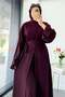 Premium Miel Slit Three-Piece Set – Plum - 3