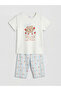 Esvab • Modern & Distinctive Zero Roba Collar Girls' Shorts Pajama Set
